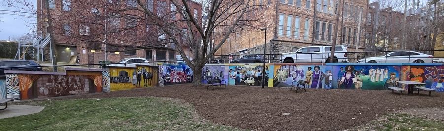 Wide View of Triangle Park Mural image. Click for full size.