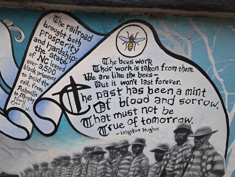 Railroad Workers Mural Closeup image. Click for full size.