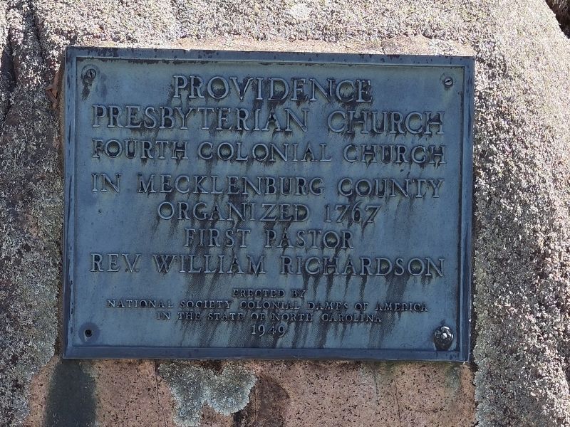 Closeup of Providence Presbyterian Church Marker image. Click for full size.