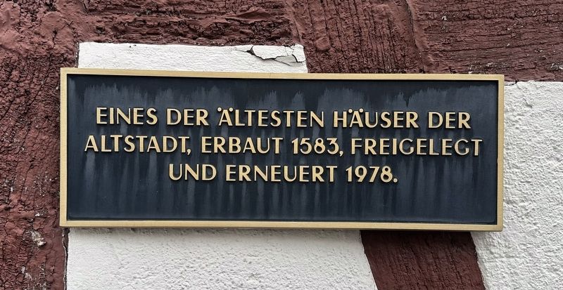 Altes Haus / Old House Marker image. Click for full size.
