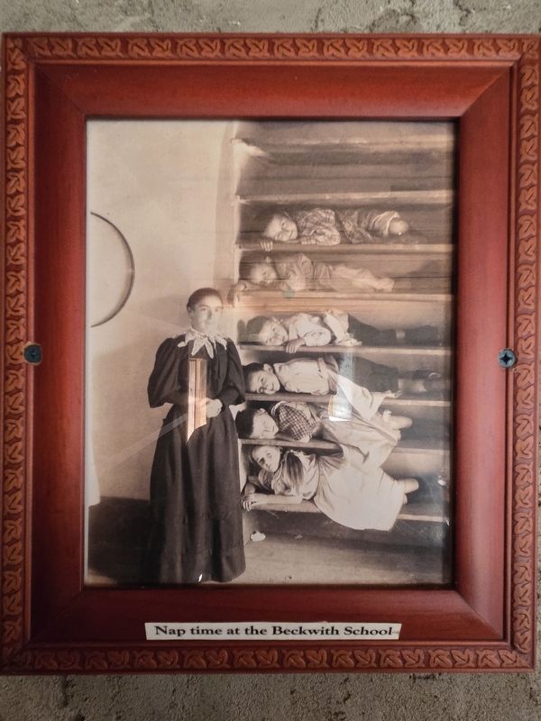 Framed portrait of "Nap Time at the Beckwith School" image. Click for full size.