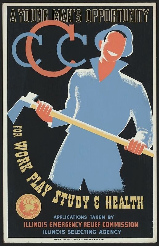 "A young man's opportunity for work, play, study & health" image. Click for full size.