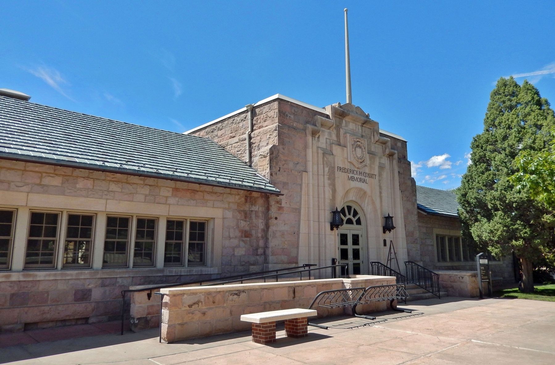 Frederick H. Cossitt Memorial Hall (<i>southeast elevation</i>) image. Click for full size.