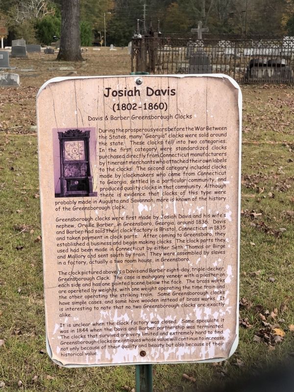 Josiah Davis Marker. Click for full size. Josiah Davis Marker image. Click for full size.
