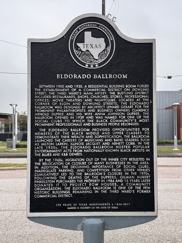 Eldorado Ballroom Marker image. Click for full size.