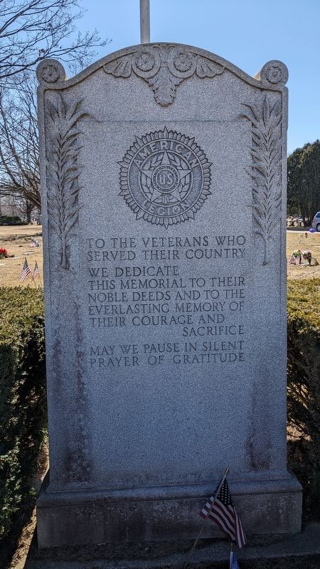 Chesterton Veterans Memorial Marker, Side One image. Click for full size.