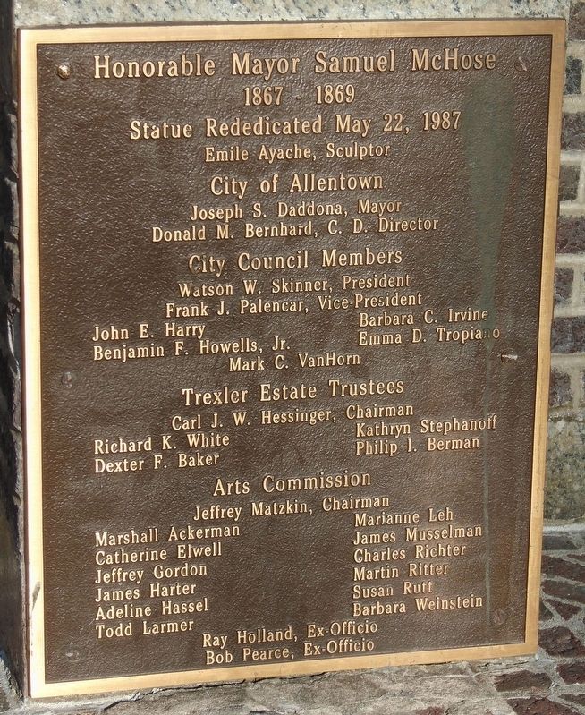 Samuel McHose Rededication Marker. Click for full size. Samuel McHose Rededication Marker image. Click for full size.