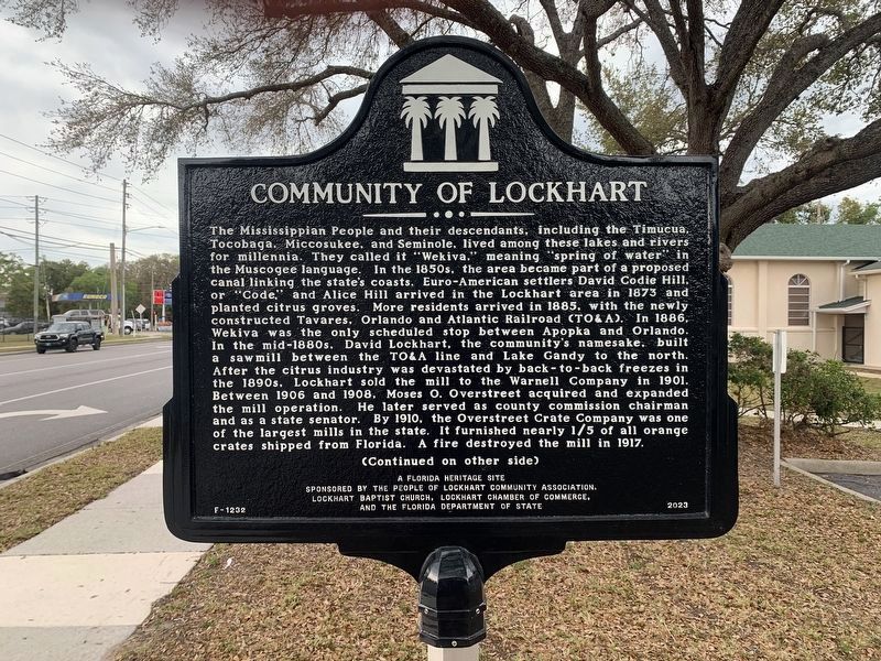 Community of Lockhart Marker Side 1 image. Click for full size.