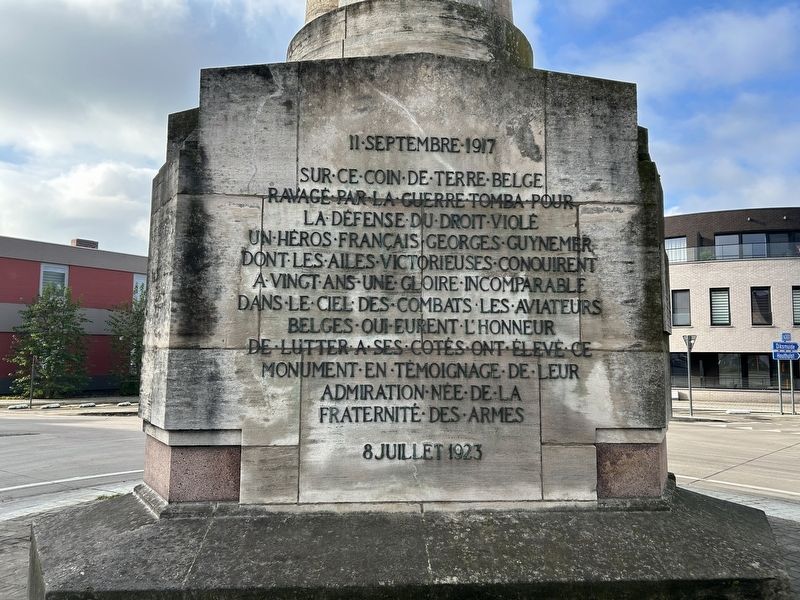 Second Side of the Guynemer Monument. Click for full size. Second Side of the Guynemer Monument image. Click for full size.