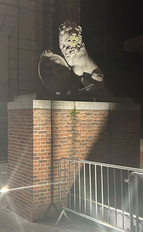 The Menin Gate Lions Marker. Click for full size. The Menin Gate Lions Marker image. Click for full size.