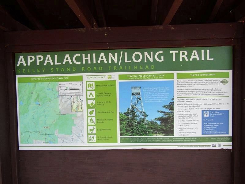Stratton Mountain Fire Tower Marker. Click for full size. Stratton Mountain Fire Tower Marker image. Click for full size.