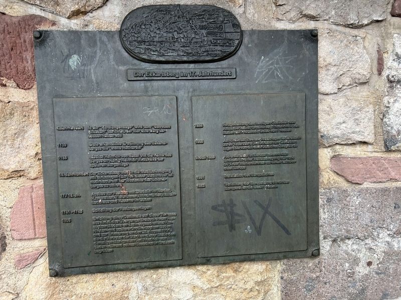 Der Eckartsberg im 17. Jahrhundert Marker image. Click for full size.