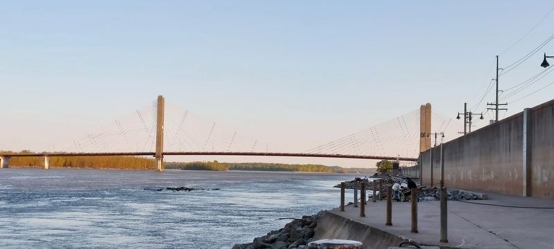 The Mississippi River looking south towards the Emerson Bridge in Cape Girardeau. Click for full size. The Mississippi River looking south towards the Emerson Bridge in Cape Girardeau image. Click for full size.