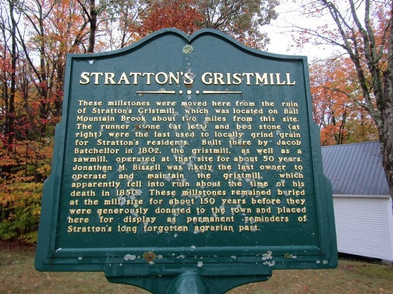 Stratton's Gristmill Marker image. Click for full size.