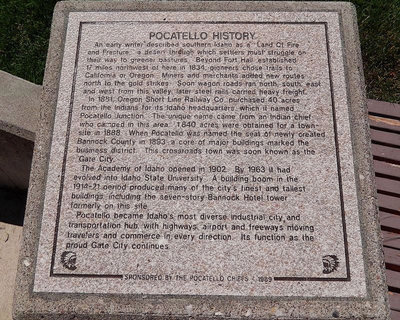 Pocatello History Marker image. Click for full size.