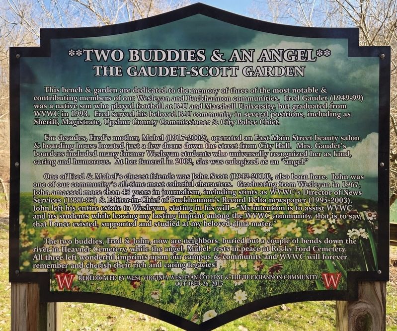 **Two Buddies & An Angel** Marker. Click for full size. **Two Buddies & An Angel** Marker image. Click for full size.