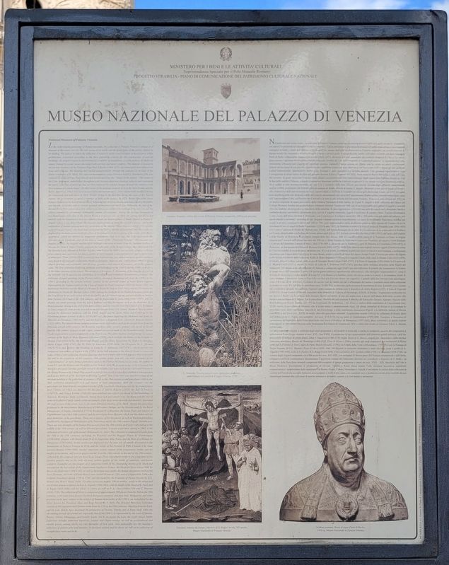 Museo Nazionale del Palazzo di Venezia / National Museum of Palazzo Venezia Marker image. Click for full size.