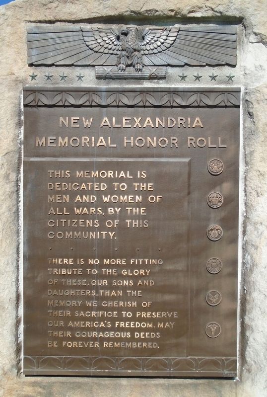 New Alexandria Memorial Honor Roll Marker image. Click for full size.
