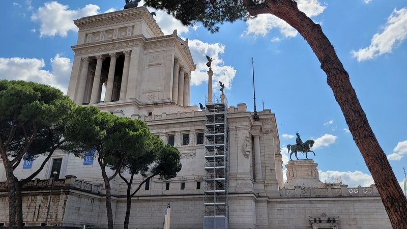 The view of the east side of the Victor Emmanuel II monument. Click for full size. The view of the east side of the Victor Emmanuel II monument image. Click for full size.