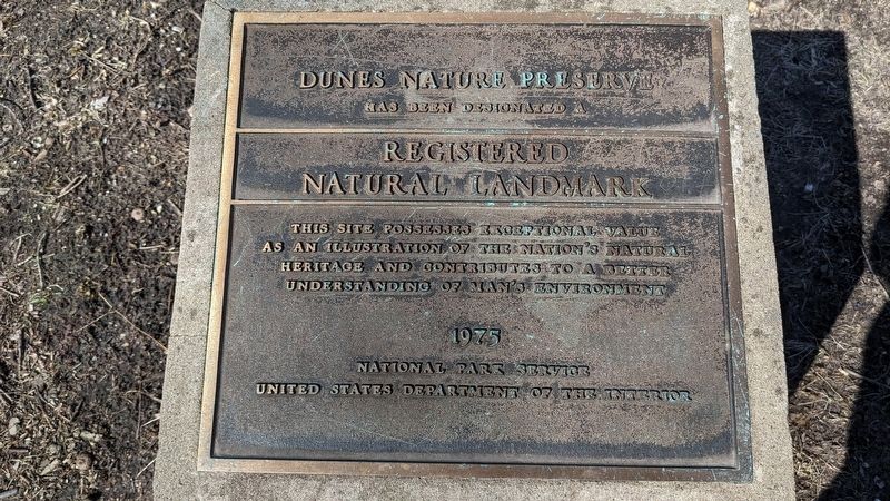 Dunes Nature Preserve Marker. Click for full size. Dunes Nature Preserve Marker image. Click for full size.