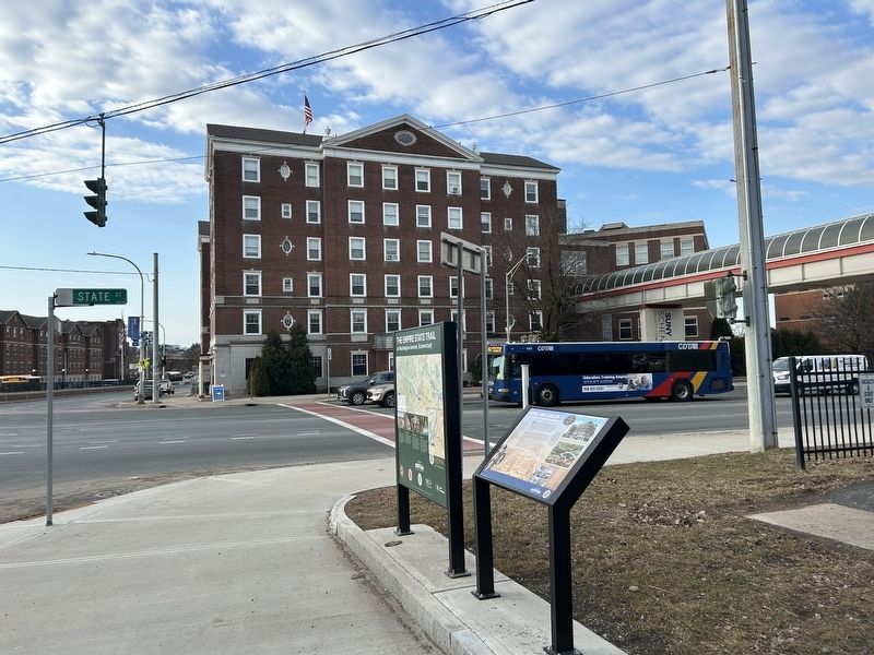 Looking Towards the Former Hotel Van Curler image. Click for full size.