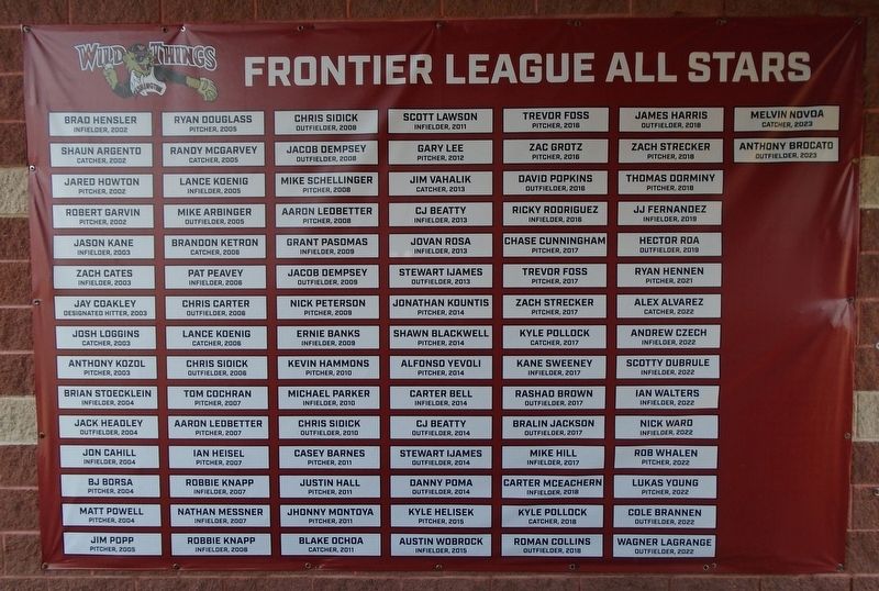 Wild Things Frontier League All Stars Marker image. Click for full size.