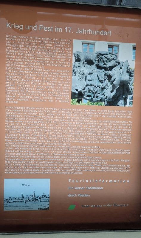 Krieg und Pest im 17. Jahrhundert / War and Plague in the 17th Century Marker. Click for full size. Krieg und Pest im 17. Jahrhundert / War and Plague in the 17th Century Marker image. Click for full size.