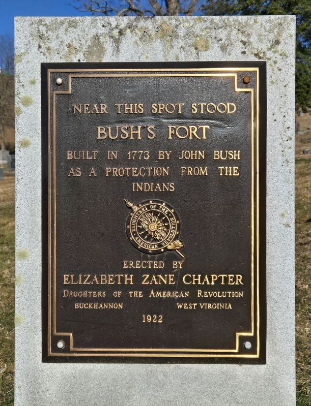 Bush's Fort Marker. Click for full size. Bush's Fort Marker image. Click for full size.