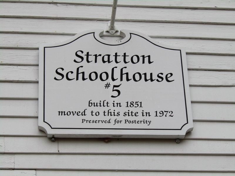 Stratton Schoolhouse Sign image. Click for full size.