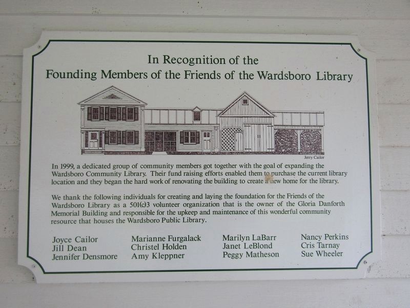 Friends of the Wardsboro Library Marker image. Click for full size.