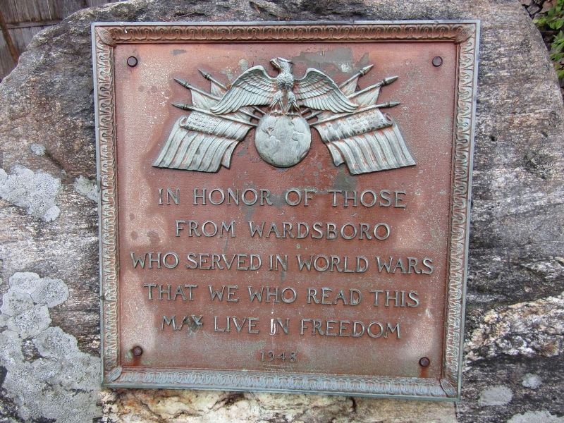 Wardsboro World Wars Memorial image. Click for full size.