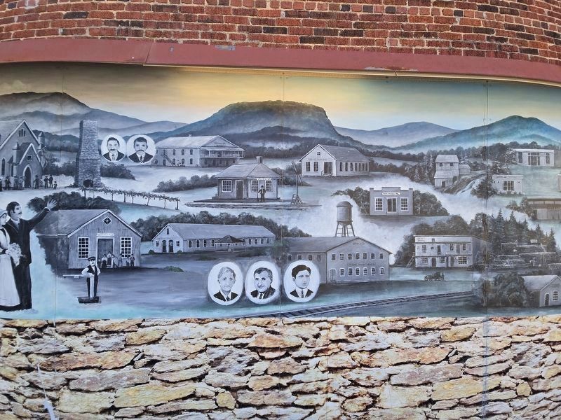 West side of Waldensians mural (panel 2)- development of businesses. Click for full size. West side of Waldensians mural (panel 2)- development of businesses image. Click for full size.