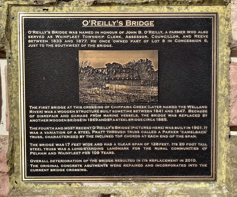 O�Reilly�s Bridge Marker image. Click for full size.