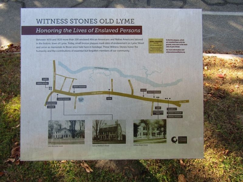 Witness Stones Old Lyme Marker image. Click for full size.