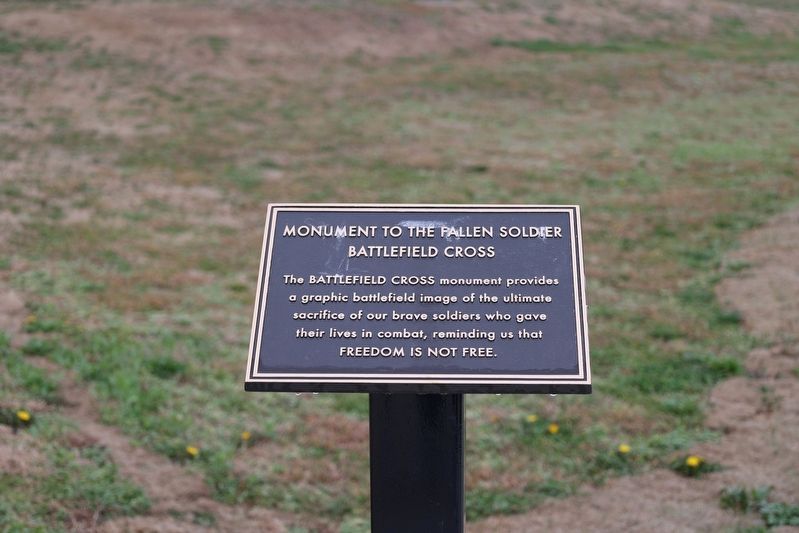 Monument to the Fallen Soldier Battlefield Cross Marker. Click for full size. Monument to the Fallen Soldier Battlefield Cross Marker image. Click for full size.
