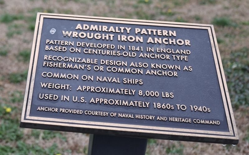 Admirality Pattern Wrought Iron Anchor Marker image. Click for full size.