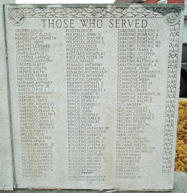 World War II Memorial Honor Roll image. Click for full size.