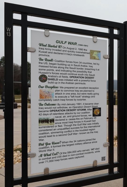 Gulf War Marker. Click for full size. Gulf War Marker image. Click for full size.