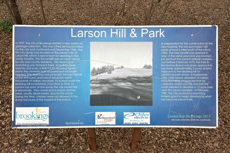 Larson Hill & Park Marker image. Click for full size.