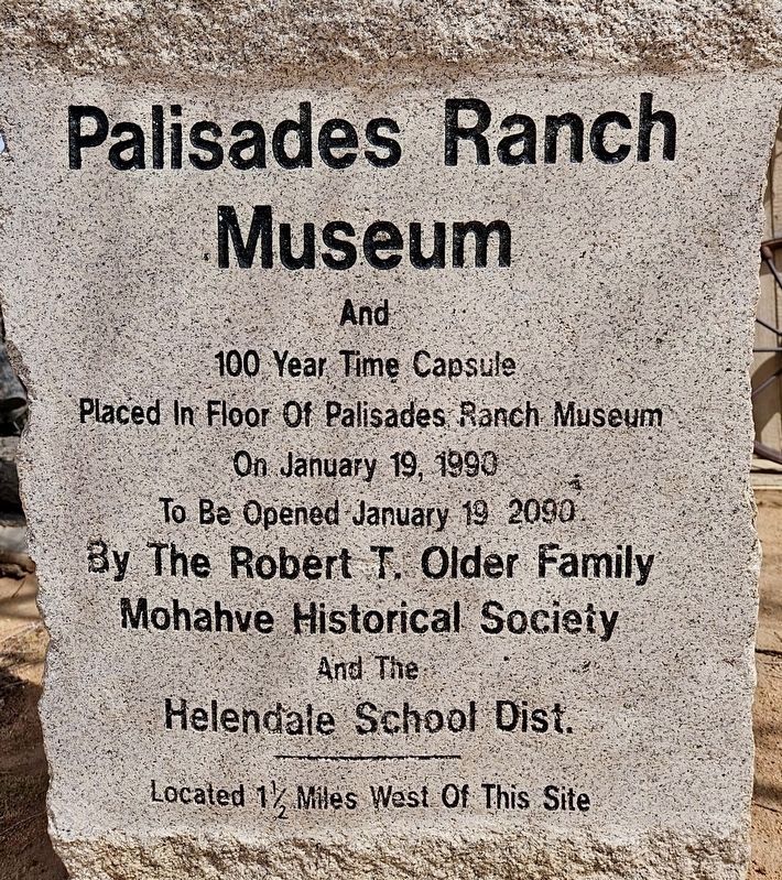 Palisades Ranch Museum Marker image. Click for full size.