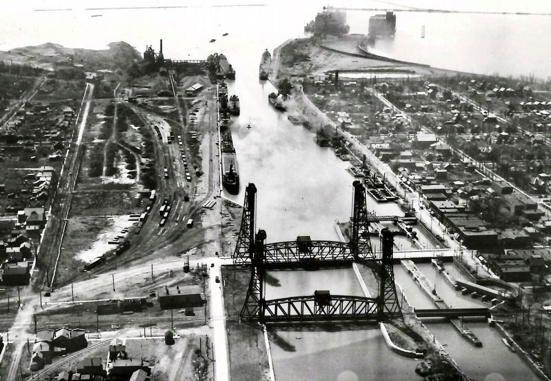 The Welland canal at Port Colborne, 1930. Click for full size. The Welland canal at Port Colborne, 1930 image. Click for full size.