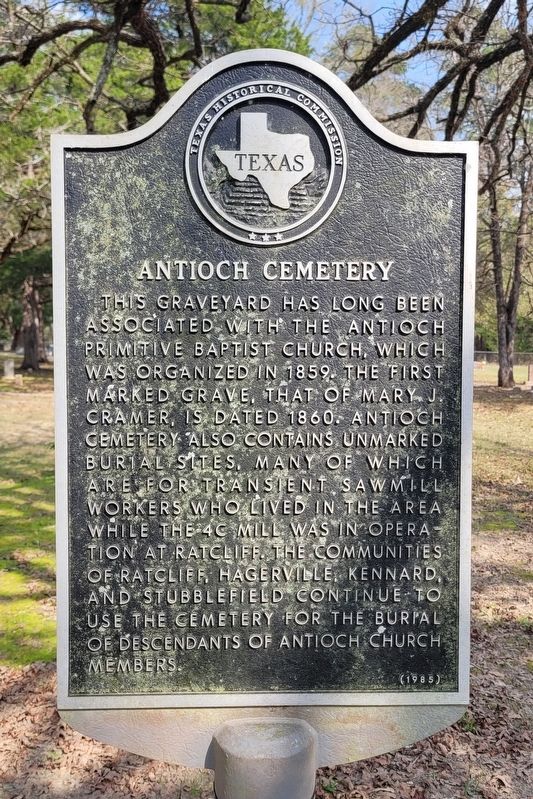 Antioch Cemetery Marker image. Click for full size.