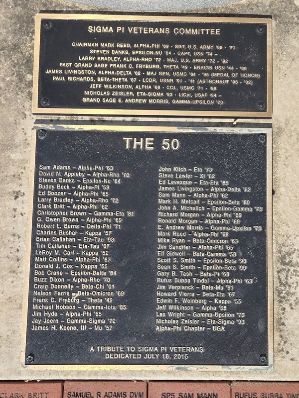 Sigma Pi Veterans Memorial Marker image. Click for full size.