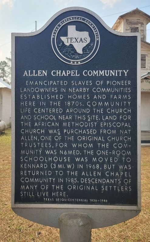 Allen Chapel Community Marker image. Click for full size.