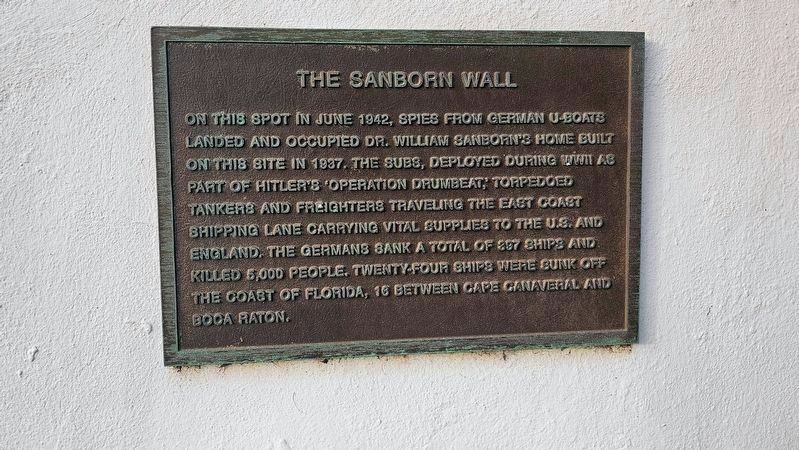 The Sanborn Wall Marker. Click for full size. The Sanborn Wall Marker image. Click for full size.