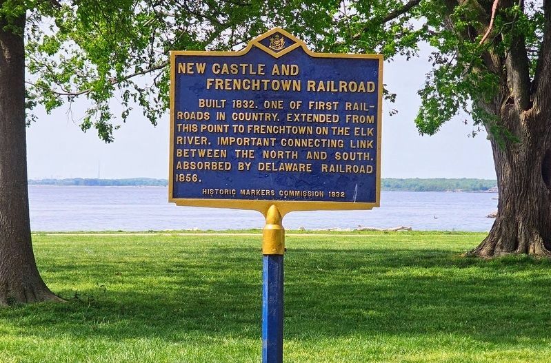 New Castle and Frenchtown Railroad Marker. Click for full size. New Castle and Frenchtown Railroad Marker image. Click for full size.