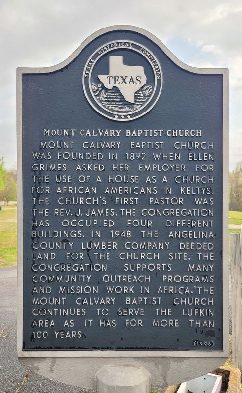 Mount Calvary Baptist Church Marker. Click for full size. Mount Calvary Baptist Church Marker image. Click for full size.