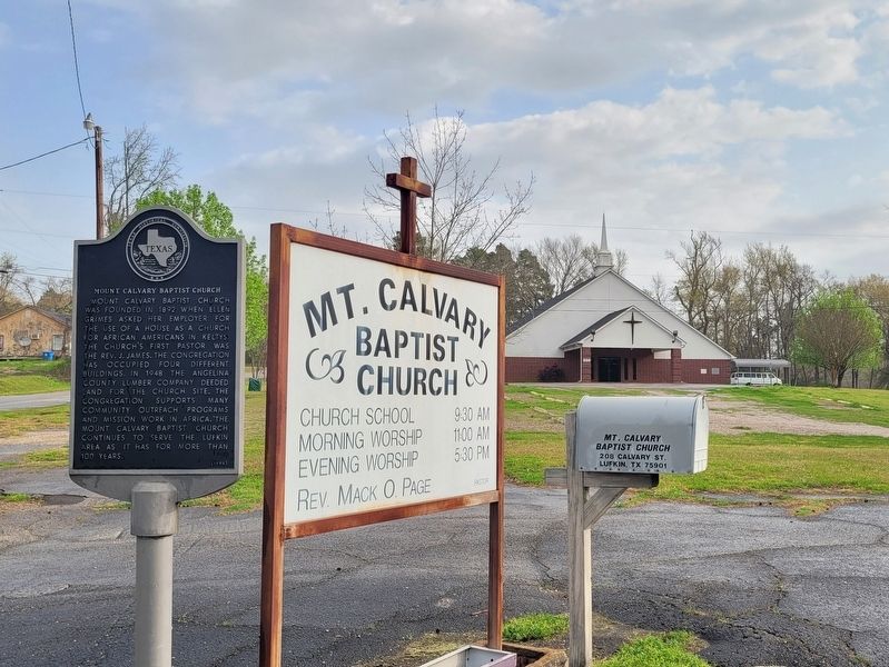 Mount Calvary Baptist Church and Marker. Click for full size. Mount Calvary Baptist Church and Marker image. Click for full size.
