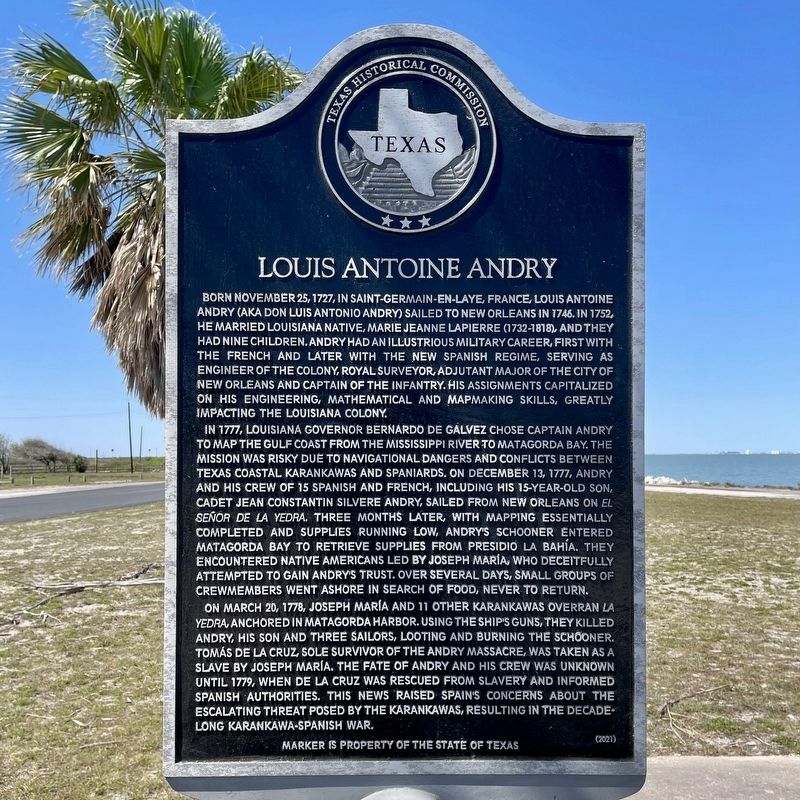 Louis Antoine Andry Marker. Click for full size. Louis Antoine Andry Marker image. Click for full size.
