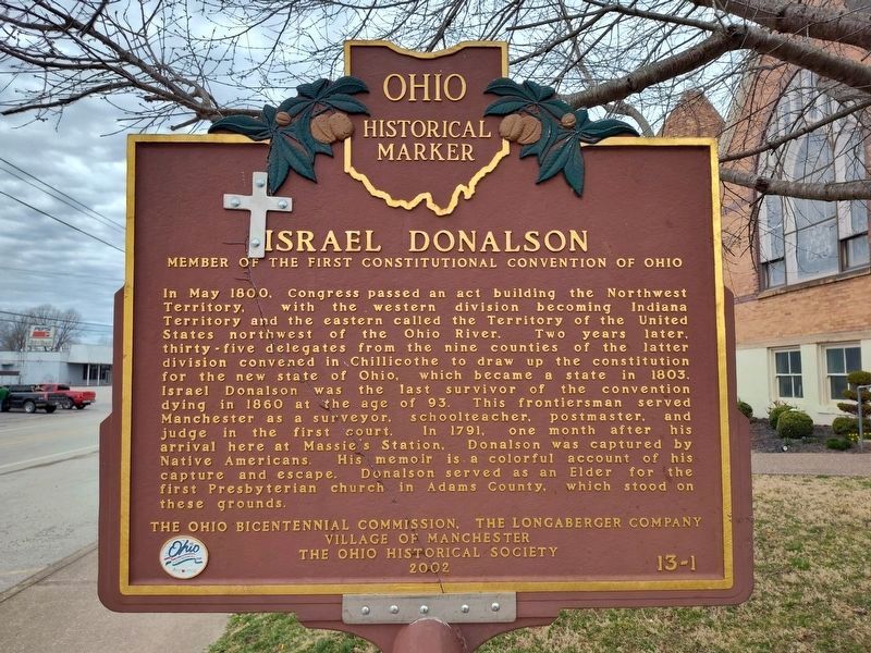 Israel Donalson / Manchester Founders Cemetery Marker image. Click for full size.